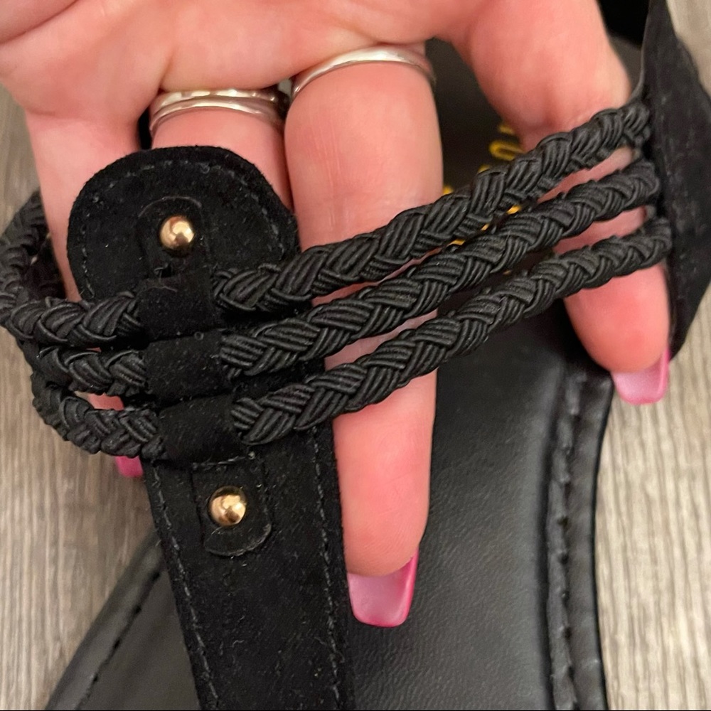 SOLD Womens black sandals size 8 - Picture 4 of 11